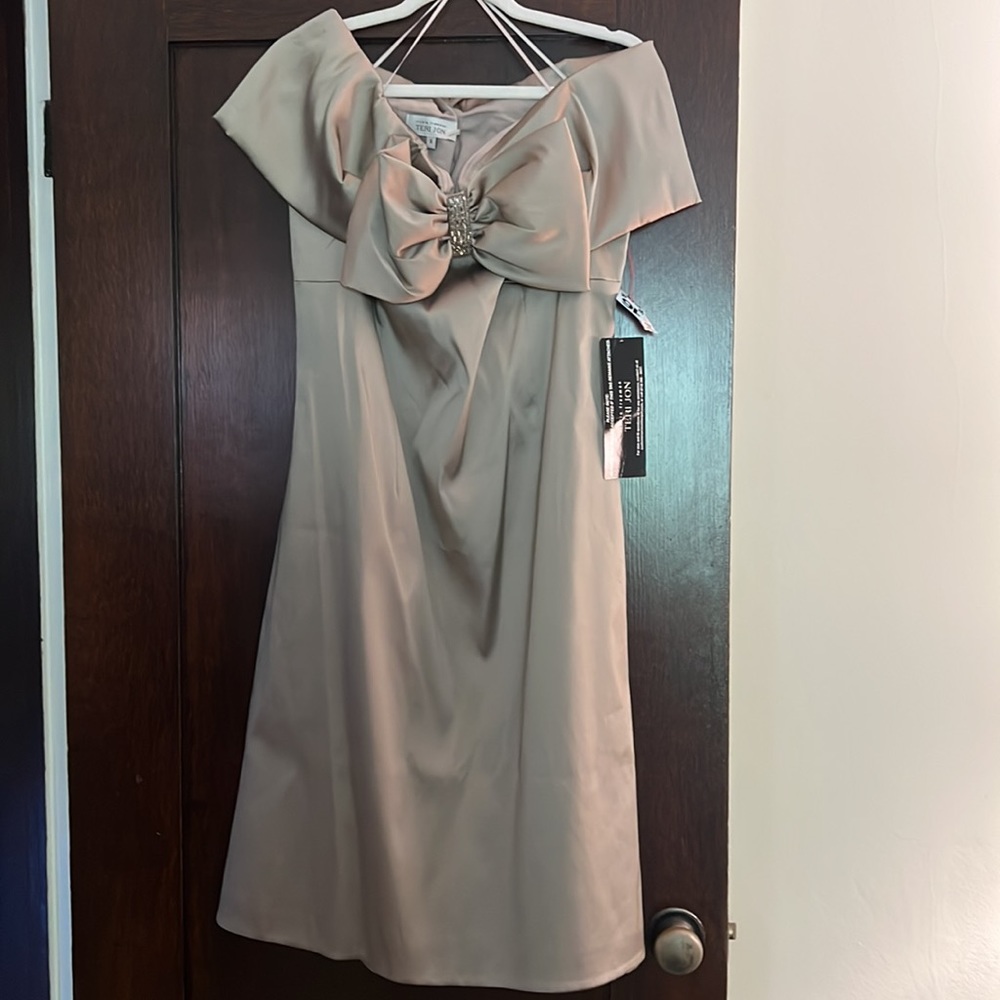 NWT TERI JON Luxury bow Mother of the bride dress